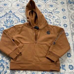 Carhartt Boys Tan Quarter Zip Hoodie